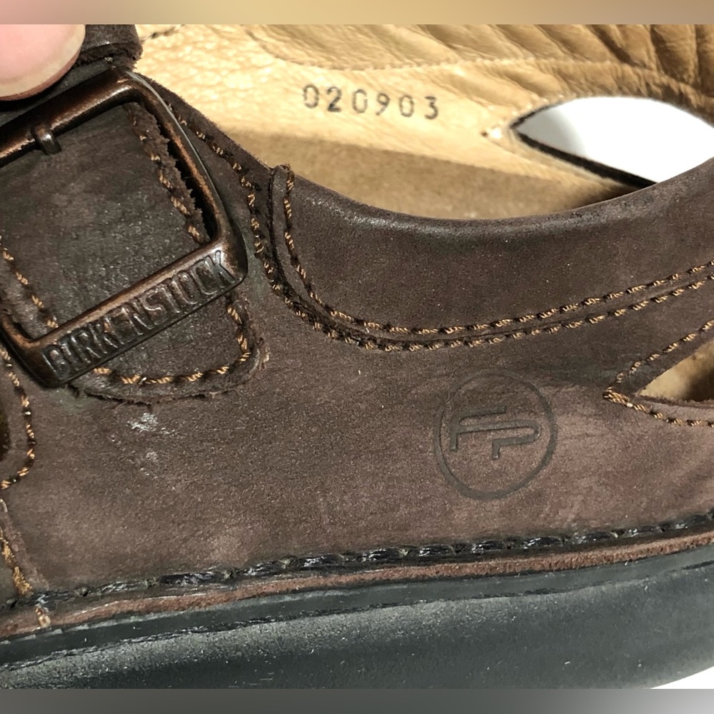 Birkenstock Madeira Dark Brown Leather Sandals - Picture 4 of 9